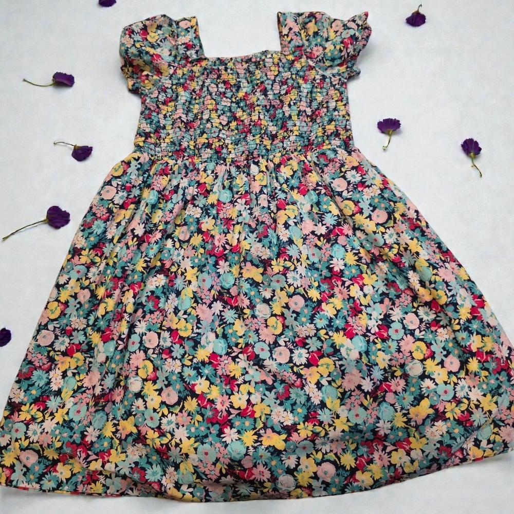 GAP Multicolor Floral Kids Dress Size 10/12